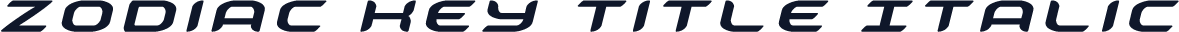 Zodiac Key Title Italic