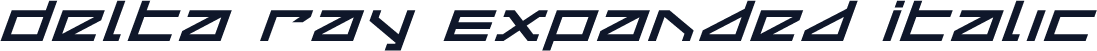 Delta Ray Expanded Italic