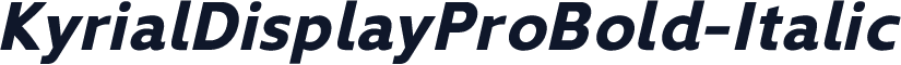 KyrialDisplayProBold-Italic