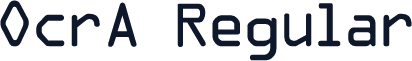 OcrA Regular