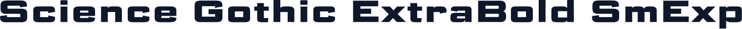 Science Gothic ExtraBold SmExp
