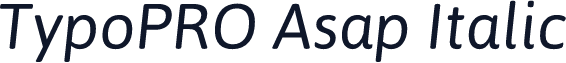 TypoPRO Asap Italic