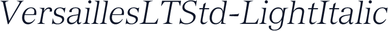 VersaillesLTStd-LightItalic