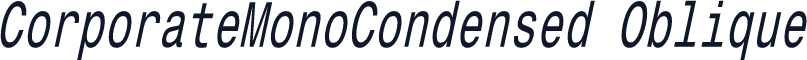 CorporateMonoCondensed Oblique
