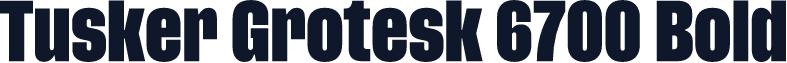 Tusker Grotesk 6700 Bold