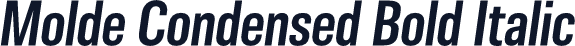 Molde Condensed Bold Italic