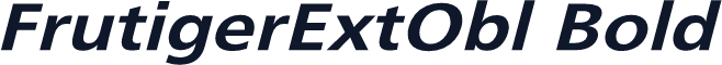 FrutigerExtObl Bold