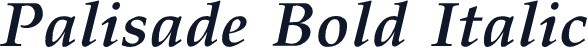 Palisade Bold Italic