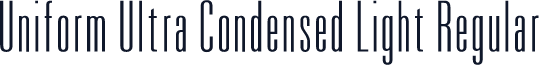 Uniform Ultra Condensed Light Regular