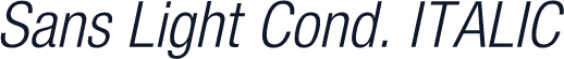 Sans Light Cond. ITALIC