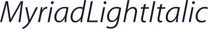 MyriadLightItalic