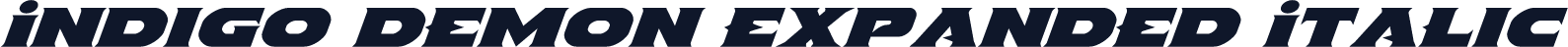 Indigo Demon Expanded Italic