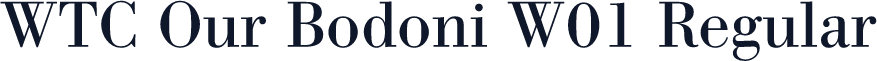 WTC Our Bodoni W01 Regular