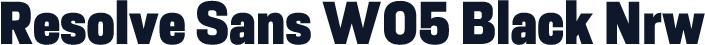 Resolve Sans W05 Black Nrw