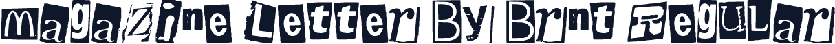 Magazine Letter By Brnt Regular