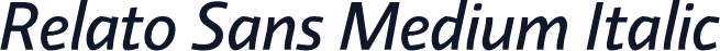 Relato Sans Medium Italic