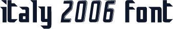 Italy 2006 font