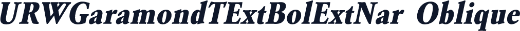 URWGaramondTExtBolExtNar Oblique