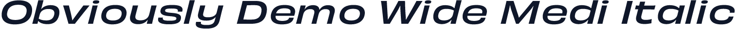 Obviously Demo Wide Medi Italic