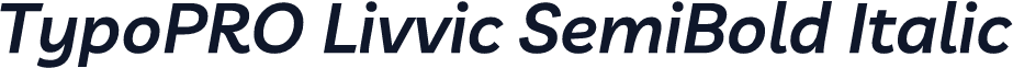 TypoPRO Livvic SemiBold Italic