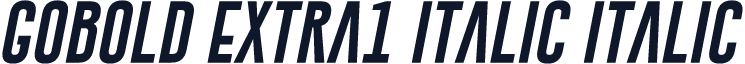 Gobold Extra1 Italic Italic