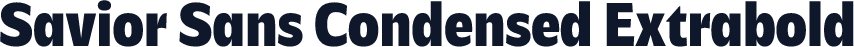 Savior Sans Condensed Extrabold