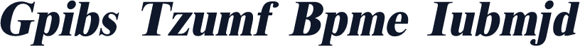 Gohar Tytle Bold Italic