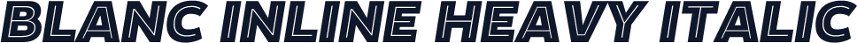Blanc inline Heavy Italic