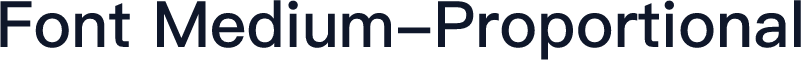 Font Medium-Proportional