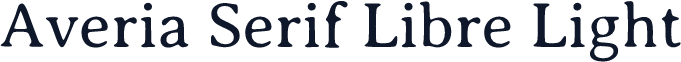 Averia Serif Libre Light