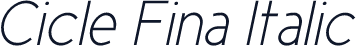 Cicle Fina Italic