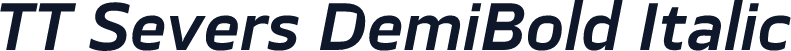 TT Severs DemiBold Italic