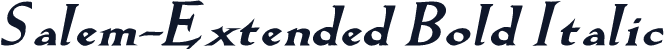 Salem-Extended Bold Italic