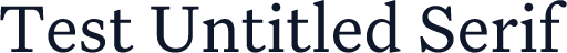 Test Untitled Serif