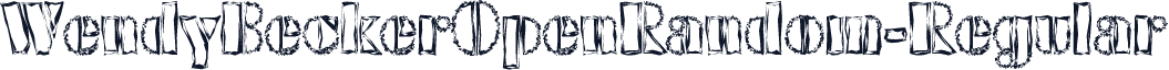 WendyBeckerOpenRandom-Regular