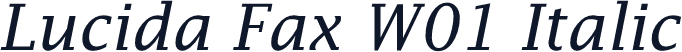Lucida Fax W01 Italic