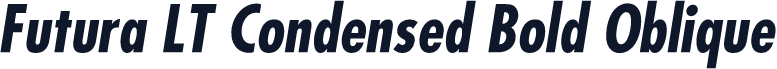 Futura LT Condensed Bold Oblique