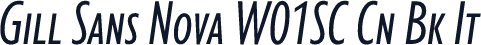 Gill Sans Nova W01SC Cn Bk It