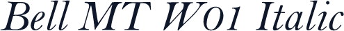 Bell MT W01 Italic