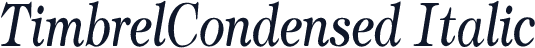 TimbrelCondensed Italic