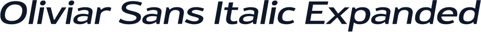 Oliviar Sans Italic Expanded