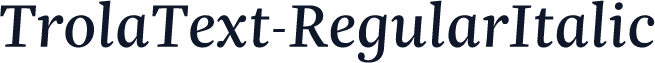 TrolaText-RegularItalic