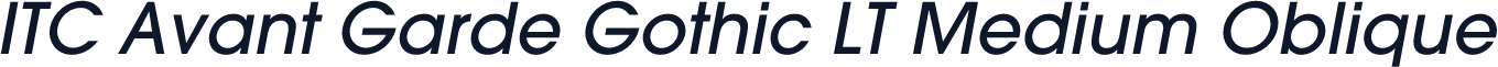 ITC Avant Garde Gothic LT Medium Oblique