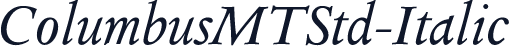 ColumbusMTStd-Italic