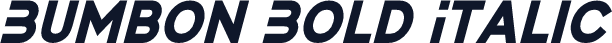 Bumbon Bold Italic
