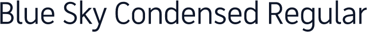 Blue Sky Condensed Regular