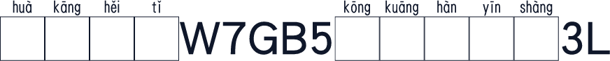 華康黑體W7GB5空框漢音上3L