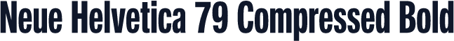 Neue Helvetica 79 Compressed Bold