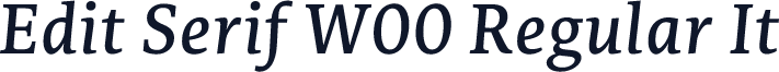 Edit Serif W00 Regular It