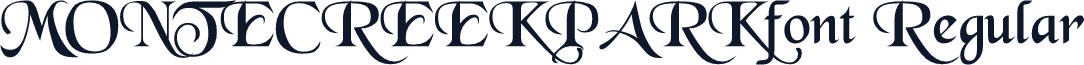 MONTECREEKPARKfont Regular